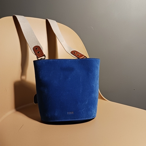 Closed Handbags - CLOSED royal blue suede crossbody bag